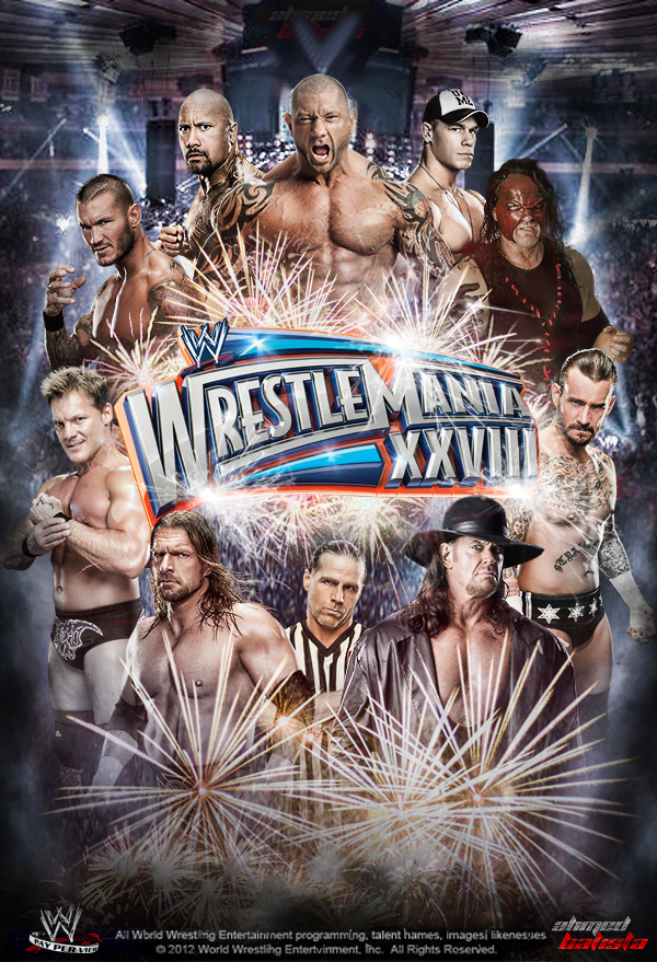 WWE WrestleMania 28 2nd Poster by ABatista93 by AhmedBatista1993