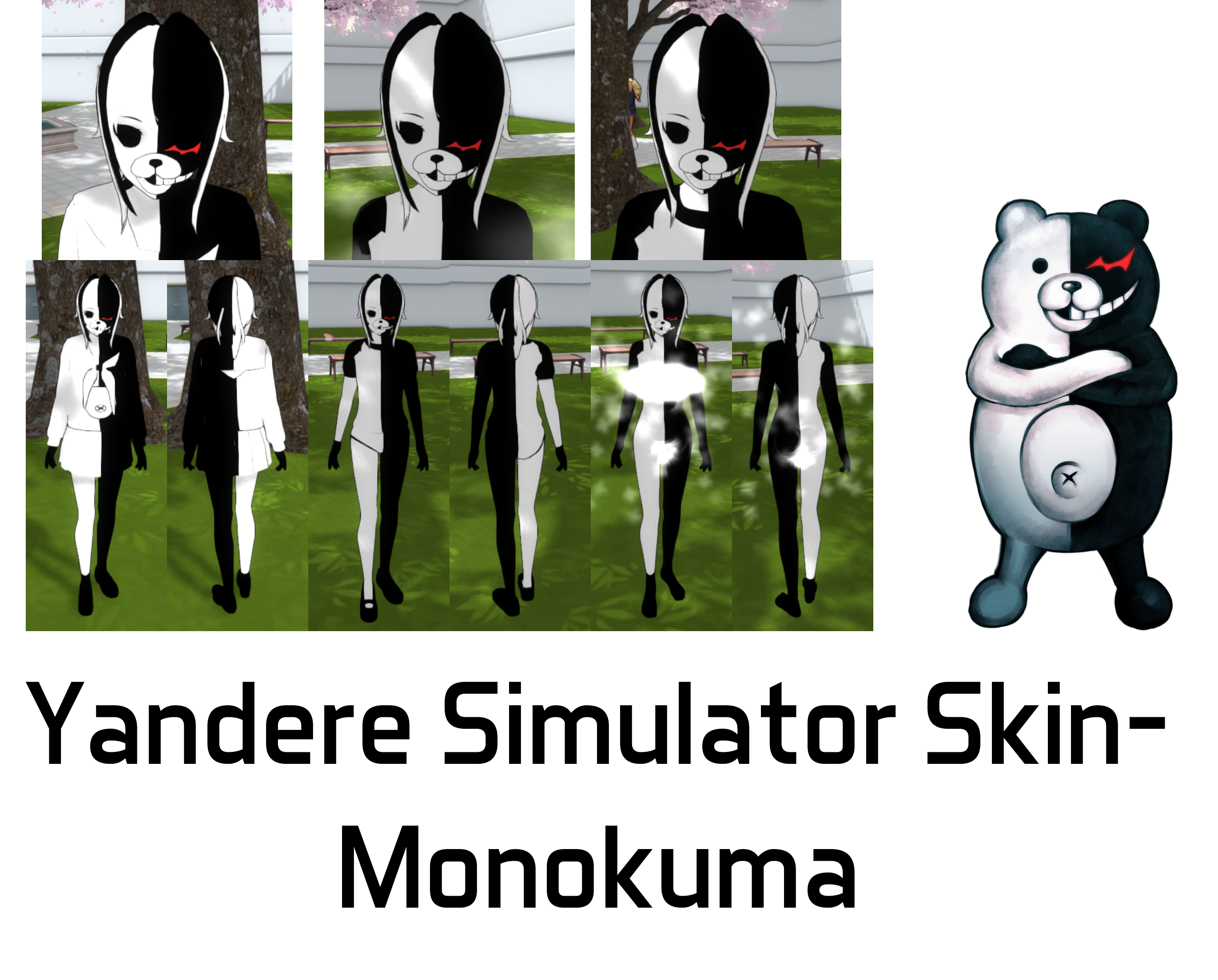Yandere Simulator Monokuma Skin By Imaginaryalchemist On Deviantart
