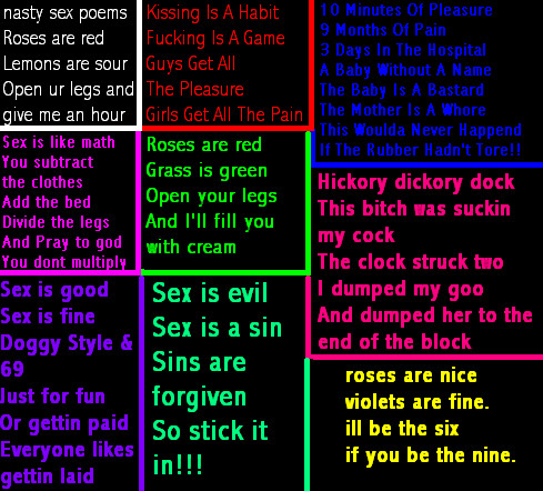 Nasty Sex Poems 6