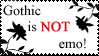 Gothic is NOT emo_stamp by PedigreeUnicorn