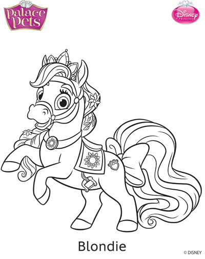 palace pets coloring pages horseshoes - photo #1