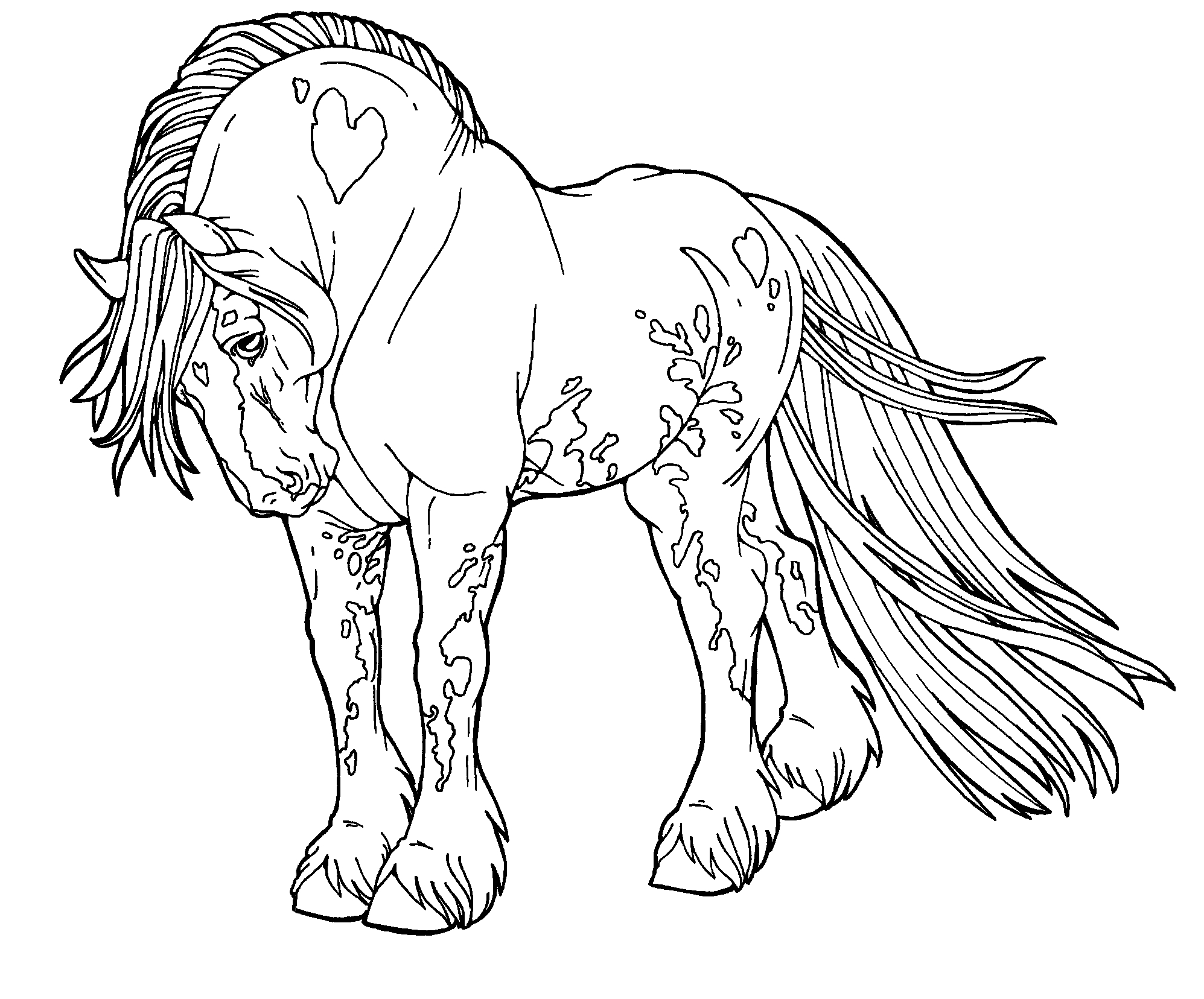 paint horse coloring pages - photo #28