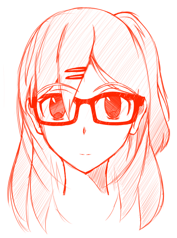Quick sketch -Girl with glasses by BanabaBBQ on DeviantArt