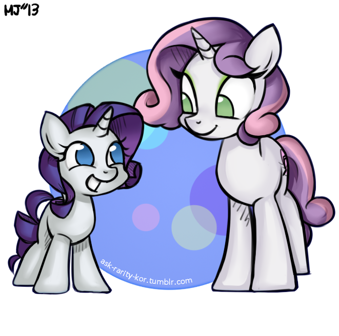 filly_rarity_and_mare_sweetie_bell__by_k