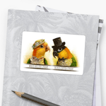 Mr & Mrs Caique Realistic Painting Sticker