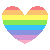 Rainbow Heart Icon F2U by Nerdy-pixel-girl