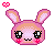 Pink Bunny Free Icon by HeadyMcDodd