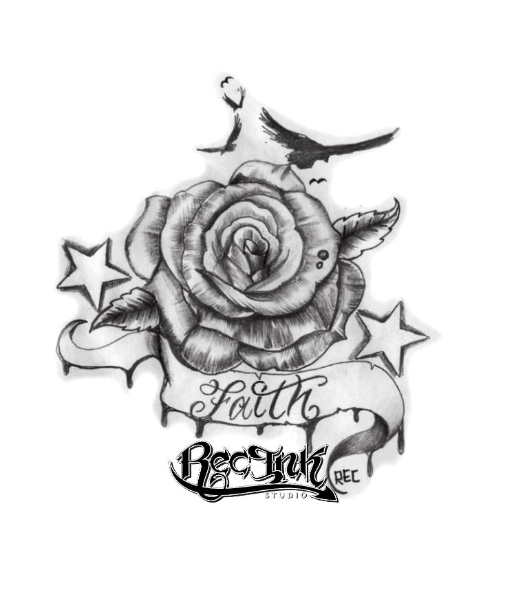 Rec faith roses Tattoo rose by TXREC on DeviantArt