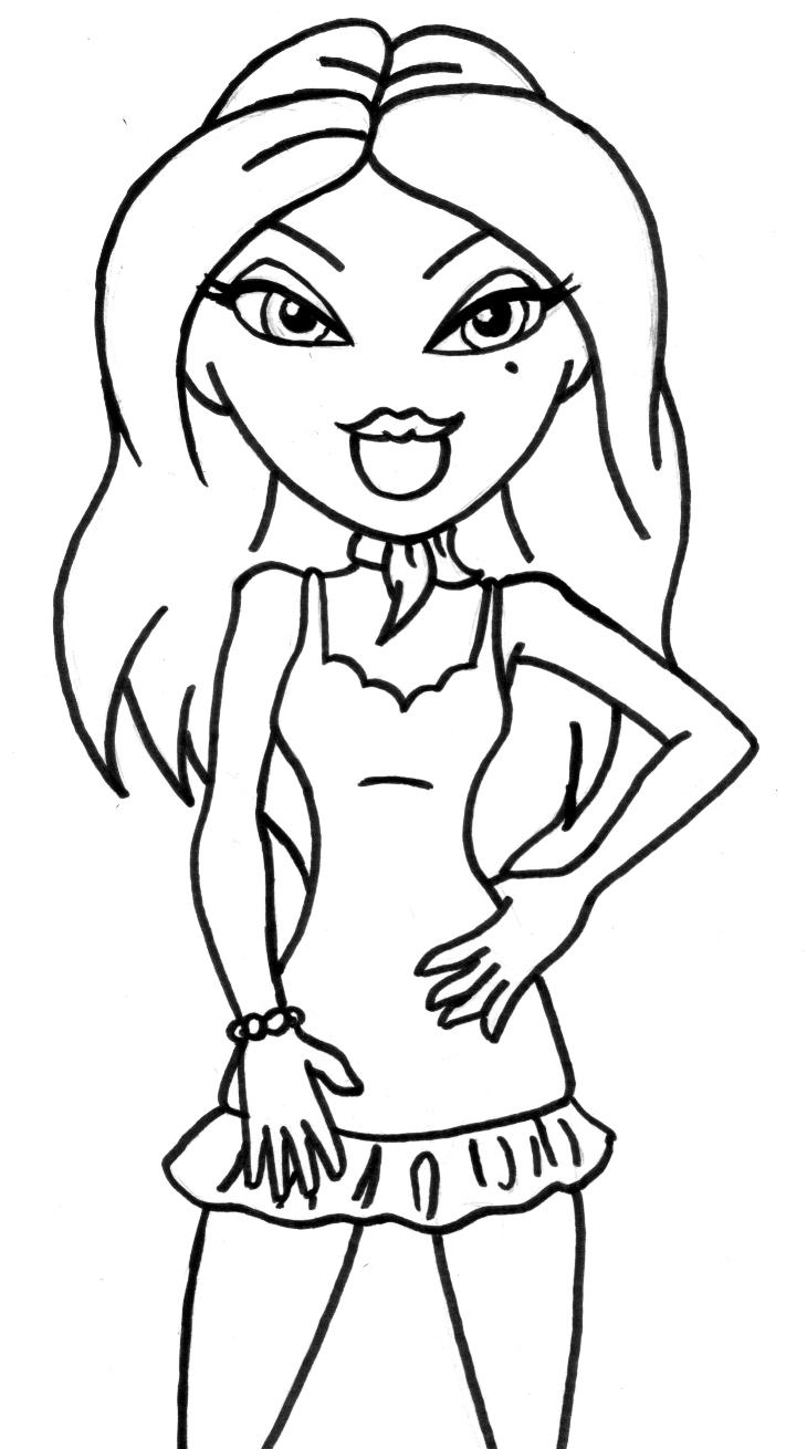 bratz and boots coloring pages - photo #38