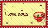 I Love Soup stamp by Valentine-Black