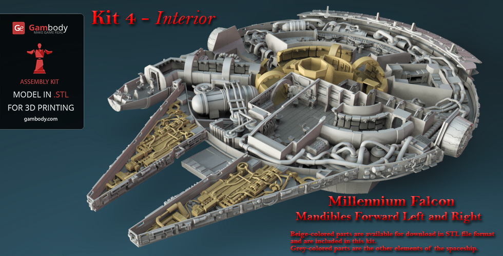 Millennium Falcon Interior 3d Model Kit 4 By Gambody On Deviantart
