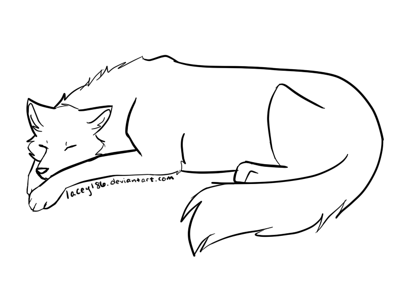 Free Sleeping Wolf Lineart by Lacey186 on DeviantArt