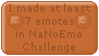 NaNoEmo Challenge 2015 - 7 emotes Badge by SweetCreeper132PL