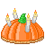 Pumpkin Cake with candles 50x50 icon