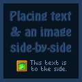 Placing text + an image side-by-side on dA by Synfull