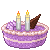 Taro Cake Type 1 with candles 50x50 icon