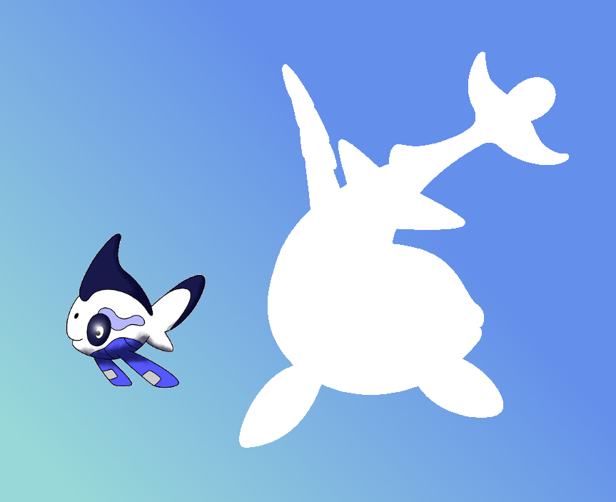 Teaser for my whale fakemon! by fierinu7 on DeviantArt